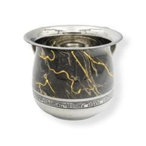 Taza de lavado de manos Judaica de metal hecha a mano negra con asas dobles Mayorista y proveedor Premium para uso doméstico - Product Image 1