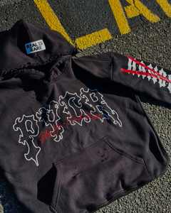 Chándales personalizados de algodón 100% con forro polar, lavado ácido, teñido en prenda, con capucha, cordón ajustable, estampados, de secado rápido para hombre - Product Image 4