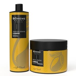 Set di Shampoo e Maschera per Capelli alla Cheratina e Mango per Idratazione Profonda e Riparazione Professionale dei Capelli - Product Image 1
