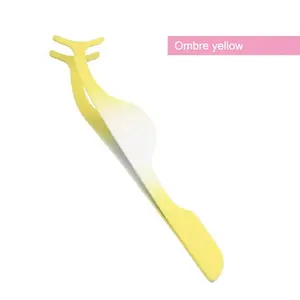 Pinzas para pestañas de acero inoxidable, aplicador de pestañas de agarre, pinzas para pestañas de volumen de alta calidad - Product Image 3