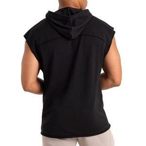 Débardeur de course uni tendance à capuche, coupe ample, en tissu respirant de haute qualité, collection Printemps 2026, vente en gros - Product Image 5