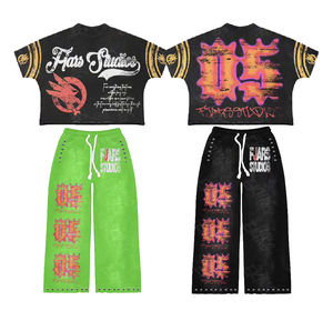 ขายส่งวินเทจผ้าฝ้ายหนักตัดBoxy Fitเสื้อยืดUnisexกล่องFitพิมพ์ไหล่เสื้อยืดคุณภาพสูง - Product Image 4