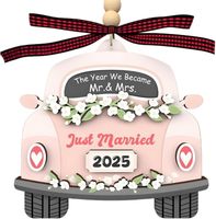 Neues Einweihungsgeschenk Holz-Spielzeugauto Nummernschild Heimdekoration Rosa Holzauto Wanddekoration