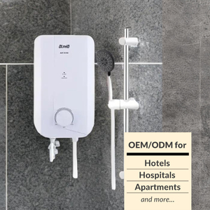 Altamente recomendado Alpha 220V Bomba de ducha eléctrica para el hogar Tamaño compacto Calentador de agua instantáneo Uso doméstico IPX5 a prueba de agua - Product Image 1