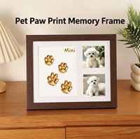 Cadre photo commémoratif pour animaux de compagnie avec kit d'empreintes de pattes pour la commémoration de la perte de chien ou de chat, décoration intérieure, coffret cadeau, vente en gros
