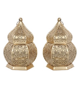 <b>Brass</b> Gold <b>Lanterns</b> for Living Rooms Modern Handmade <b>Lanterns</b> Home Decorations Candle Light Dinner - Product Image 3