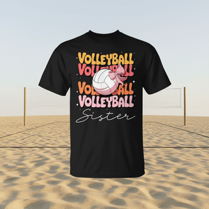 T-Shirt Promozionale Personalizzabile per Appassionati di Pallavolo con Design 'Groovy Coquette Bow' - Product Image 3