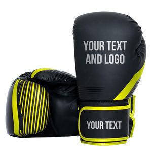 Gants de boxe imprimés sur mesure de 12oz 14oz 16oz pour adultes en cuir de vachette durable avec enveloppes à main rembourrées en gel poignées étanches - Product Image 1