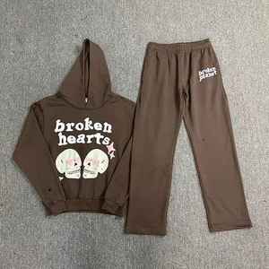 Venta al por mayor OEM de calidad superior Puff Print Hoodie Set Custom Logo Sweatsuit Hombres Chándal Jogger Set Hombres - Product Image 6