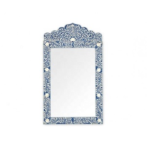 Espejo de pared con incrustaciones de hueso azul antiguo, marco de madera de lujo para baño o decoración del hogar | Regalo de Navidad de Glory Handicrafts - Product Image 6