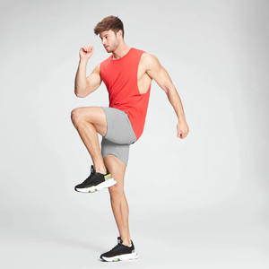 กางเกงขาสั้นผ้าฝ้ายแนวสตรีทสำหรับผู้ชายกางเกงขาสั้นออกกำลังกายน้ำหนักเบาระบายอากาศได้ดีมีกระเป๋าโลโก้ได้ตามต้องการ - Product Image 2