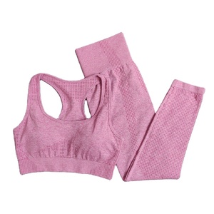 Fitness & Yoga Wear 3pc Halter <b>Leopard</b> Plus Size Seamless Women Yoga Set Workout Sportswear Gym Clothing Sports Suits - Product Image 2