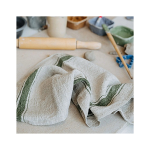 Serviettes de cuisine en coton à carreaux bleu clair et blanc, 100% certifiées GOTS pour la qualité et la durabilité, tissées rectangulaires, lavables en machine - Product Image 5