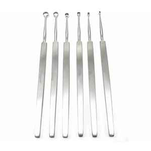 Meyhoefer 6 pièces Chalazion Curettes Set 1mm-3.5mm Poignée plate 5 pouces Instruments chirurgicaux Source d'alimentation manuelle par Debonairii - Product Image 1