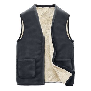 Custom Reversible Windproof <b>Men's</b> Waistcoat Breathable Polyester <b>Fleece</b> <b>Vest</b> Lightweight Winter Outer Wear - Product Image 1