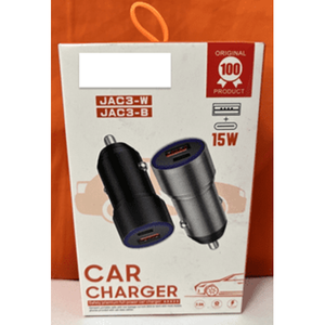 ที่ชาร์จในรถยนต์ JAC3-W/JAC3-B 15W ชาร์จเร็ว แบบ Type C QC3.0 สำหรับโทรศัพท์มือถือและรถยนต์ 12-24V ช่องจุดบุหรี่ พร้อมช่องเสียบ SD Card - Product Image 1