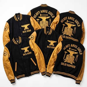 Blouson universitaire en laine vert forêt, marron rouille, avec broderie Celestial Herd Bootes <span class=keywords><strong>Arcturus</strong></span> Bear Driver, vente en gros - Product Image 5