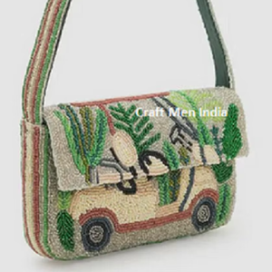 Sacs à main en perles de style bohème pour femmes indiennes, sacs à main faits à la main, sacs de soirée pour le shopping, sacs de fête en perles, vente en gros - Product Image 1