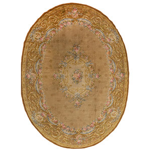 Tapis en laine noués à la main Aalam Classic Beige Marron Paem-69 – Motifs abstraits rectangulaires polyvalents pour chambre d'adolescent - Product Image 1