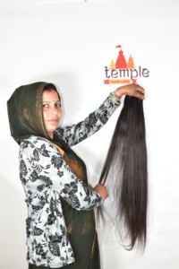 Vente en gros 100% Extensions de cheveux humains indiens crus alignés à cuticule traitée droite pour femmes noires vietnamiennes de couleur naturelle - Product Image 3