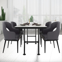 Pieds de table industriels en tuyaux, robustes, vintage, en métal, pour bureau, maison, salle à manger, bricolage
