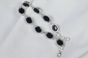 Gorgeous <b>Solid</b> 925 Sterling <b>Silver</b> Black Onyx Oval Shape Gemstone Handmade Fine <b>Silver</b> <b>Bracelet</b> Jewelry Sterling <b>Silver</b> Jewelry - Product Image 4