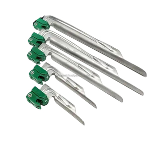 Professional Electric LED Fiber Optic Miller Video Laryngoscope <b>Set</b> 5 Blades Stainless Steel for Hospital <b>Doctors</b> by Debonairii - Product Image 4