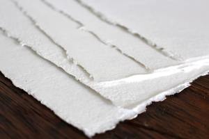 Papel de trapo de algodón hecho a mano, paquete de 5 12x18 300 GSM - Product Image 3