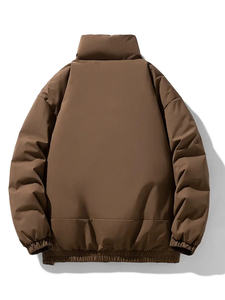 Chaqueta bomber de cuero personalizada directa de fábrica para hombre, transpirable e impermeable, estilo Hip Hop para invierno, precio al por mayor - Product Image 4