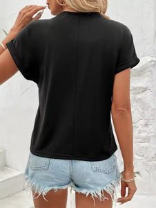 เสื้อยืดแฟชั่นประดับพลอยเทียมสำหรับสตรีทเสื้อยืดประดับพลอยเทียมระยิบระยับสำหรับงานปาร์ตี้ - Product Image 3