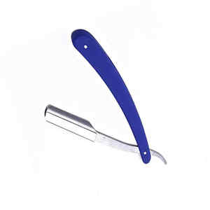 Maquinilla de afeitar de barbero con mango de madera Maquinilla de afeitar profesional para hombres con borde recto - Product Image 5