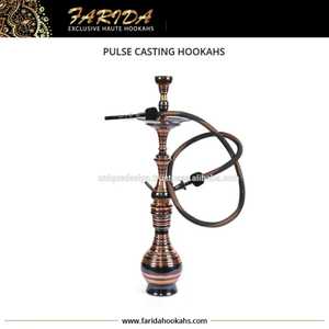 Farida Luxury Solid Brass Hookahs Pulse Casting Oxibrass Welding Bent Type <b>Mini</b> Copper Oxide Mirror Finish Heavy Logo Tray - Product Image 4