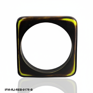 Bracelet en résine géométrique épaisse en forme de carapace de tortue carrée, bijoux minimalistes modernes en ambre pour femme - Product Image 3