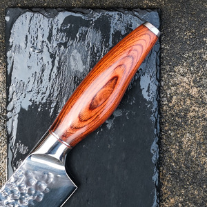 มีดเชฟปลอมบริการ OEM ตามสั่งทำจากสเตนเลสพร้อมด้ามไม้ pakka เครื่องมือทำครัวสุดคม - Product Image 6