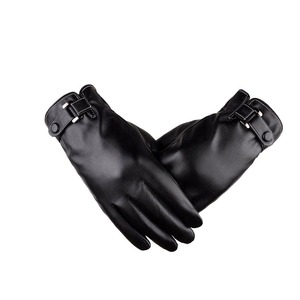 Gants de conduite en cuir souple de qualité supérieure pour hommes Gants de sport d'extérieur imperméables Compatibilité avec écran tactile Coupe basse Design à la mode - Product Image 4