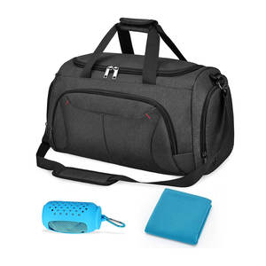 Custom Gym Duffle <b>Bag</b> Portable Carbon-Lined Polyester with Simple Zipper Closure Foldable and Odor-Resistant for <b>Travel</b> Sports - Product Image 1