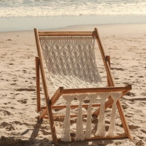 Silla de playa de macramé hecha a mano, último modelo 2025 | Mayorista de sillones de macramé de India - Product Image 1