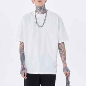 Wholesale Custom Printed <b>Polyester</b>/Cotton Heavyweight Oversized Breathable Canvas T-<b>shirts</b> for Men - Product Image 1