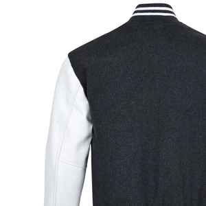 Veste universitaire en polaire de coton rouge de haute qualité pour hommes grande taille Bomber Letterman College Jacket avec décoration de bouton pour l'hiver - Product Image 4