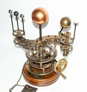 New Design Brass Solar System Orrery Sun Earth And Moon Fully Handmade with wooden base at low price