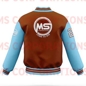 OEM Custom Colorful Long Sleeve Patch Chenille Embroidery Streetwear Letterman <b>Varsity</b> <b>Jacket</b> - Product Image 6