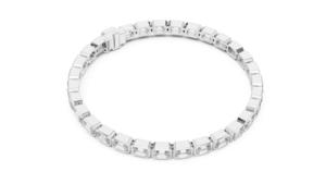 925 Silver Rhodium Plated Tennis Bracelet IGI Certified Lab Grown Emerald Cut Diamond Bezel for Women's Wedding Engagement <b>Gift</b> - Product Image 6