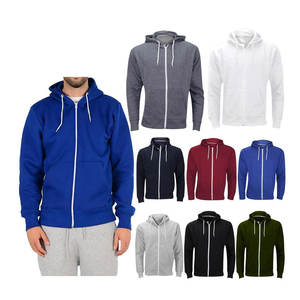 Chaqueta CON CAPUCHA DE MODA personalizada para hombre 100% algodón orgánico patrón sólido cremallera completa con bolsillo frontal y cuello con capucha - Product Image 6