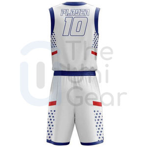 Ensemble d'uniformes de basket-ball personnalisés bon marché, respirants, évacuant l'humidité, à séchage rapide, vêtements d'équipe universitaire, maillots, shorts, fournisseur en gros - Product Image 3