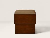 Brauner Echtleder-Hocker mit Stauraum im Traditionellen Design für Schlafzimmer, Apartment, Schule und Eingangsbereich