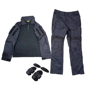 Uniforme de combat tactique camouflage bleu foncé personnalisé pour agent de sécurité - Imperméable, respirant, anti-déchirure, coupe-vent, utilisation en extérieur - Product Image 2