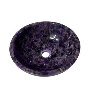 Beautiful Gorgeous Handmade Natural Amethyst Stone Sink <b>Bowl</b> With Fine Polished <b>Bowl</b> in Buyer Affordable Price of Manufacturing - Product Image 4