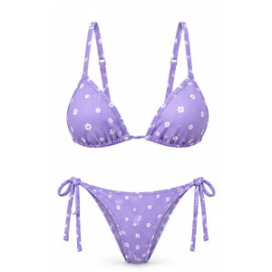 Ensemble de bikini pour femmes, style nouveau, maillot de bain deux pièces, haut et bas confortables, tissu extensible, collection été pour les vacances à la plage - Product Image 1