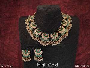 Ensemble de collier styliste avec glands en perles groupées plaquées or pour la fête - Product Image 2