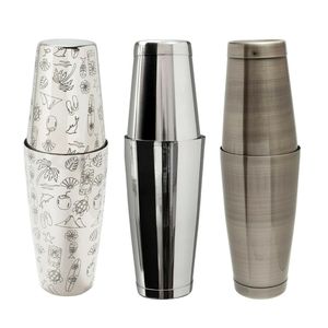 Coctelera Boston de Acero Inoxidable de Alta Calidad, 18/28 oz, Ecológica, de Lujo, con Patrón Moderno Grabado, para el Hogar, Bar, Discoteca, Hotel - Product Image 6